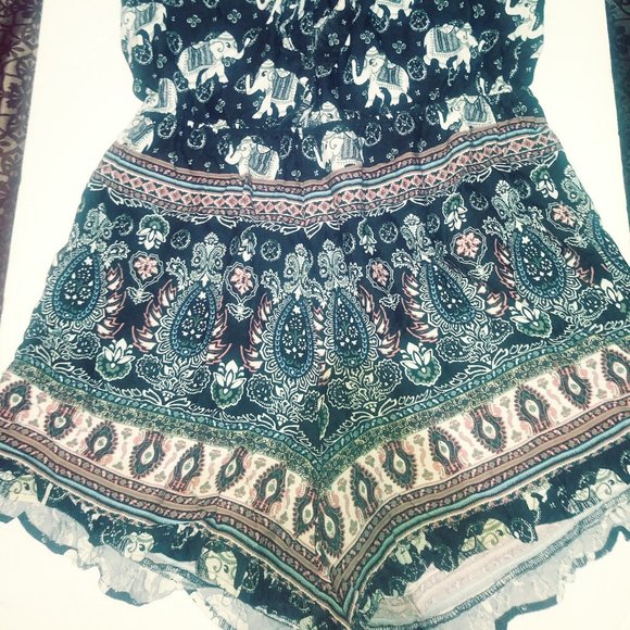 DEREK HEART SLEEVELESS FRONT TIE ROMPER - Picture 3 of 4